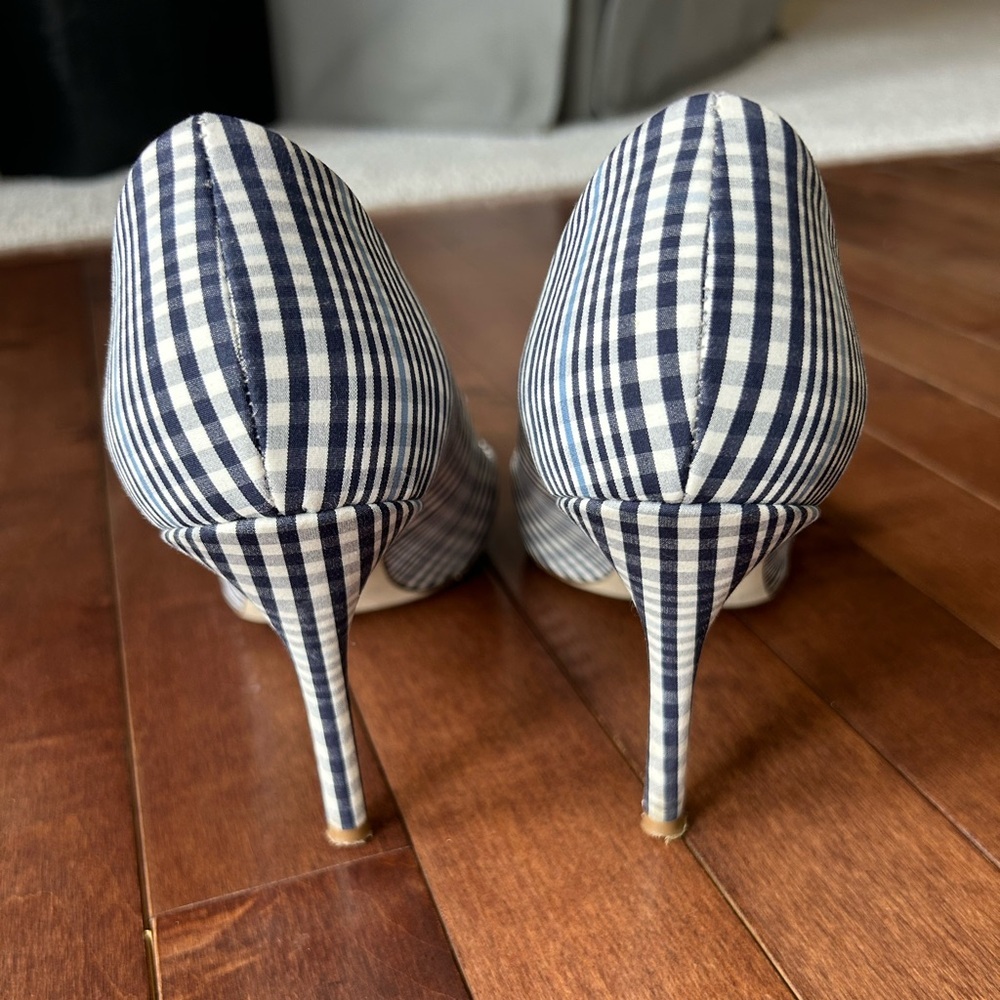 J. Crew Women’s Elsie Plaid Pumps with Bow Size 7 - Picture 5 of 7
